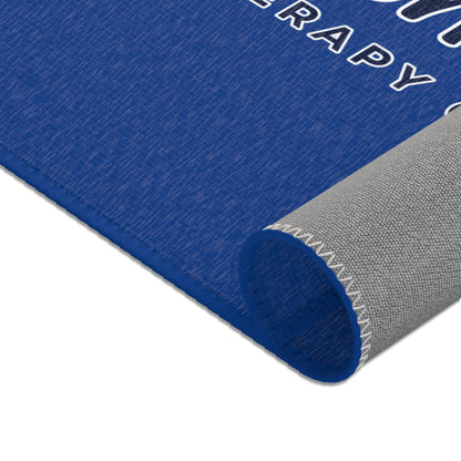 Autism COE ABA Therapy Centers Blue Area Rug – Sensory-Friendly Logo Mat
