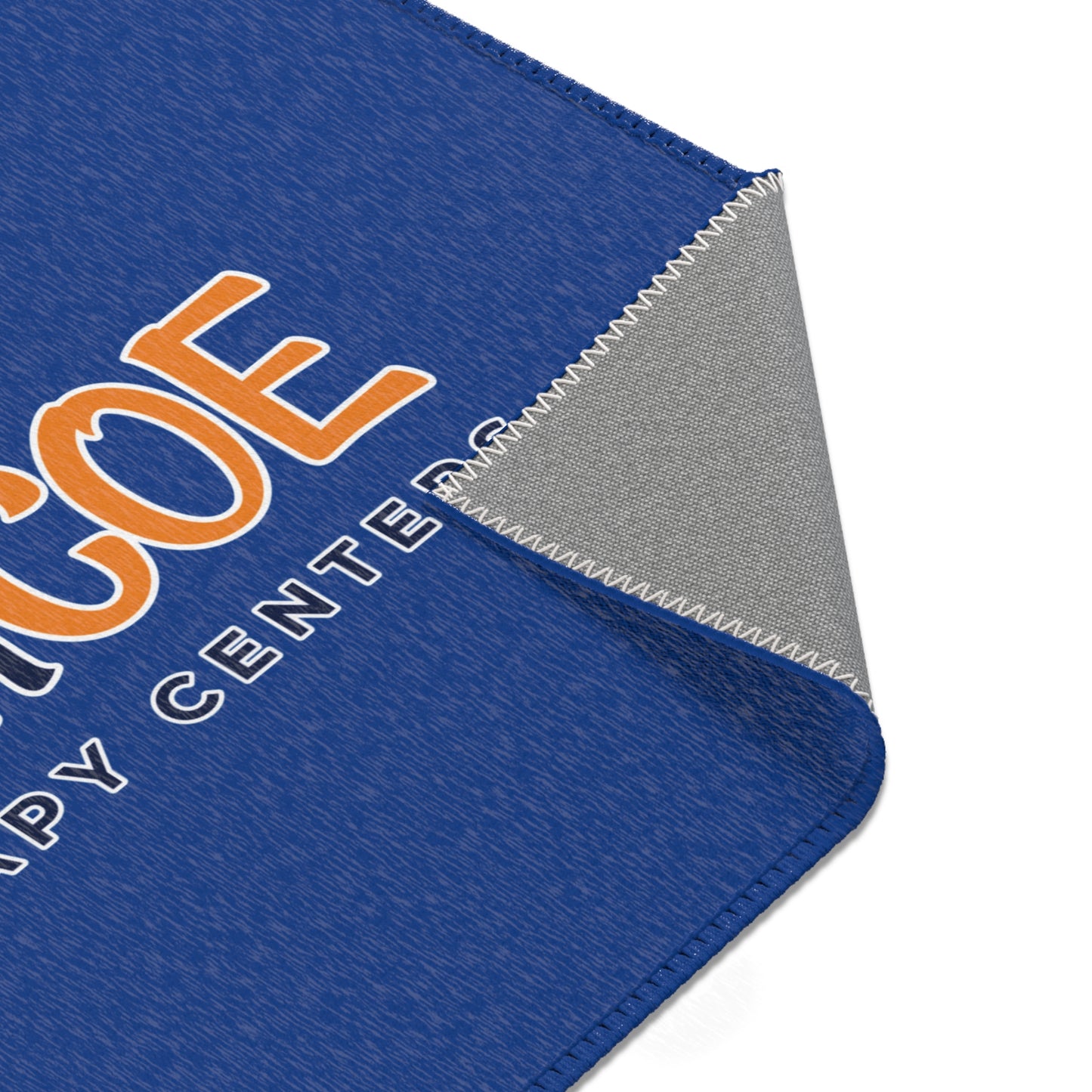 Autism COE ABA Therapy Centers Blue Area Rug – Sensory-Friendly Logo Mat